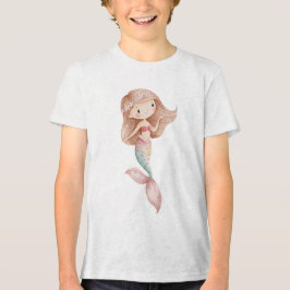 Camiseta Soft Pastel Mermaid with Floral Hair