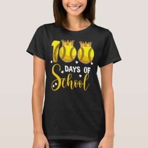 Camiseta Softball 100 dias de escola Feliz 100º dia