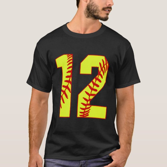 Camiseta Softball 12 Fast Pitch Love Softball Mãe Favorita (Frente)
