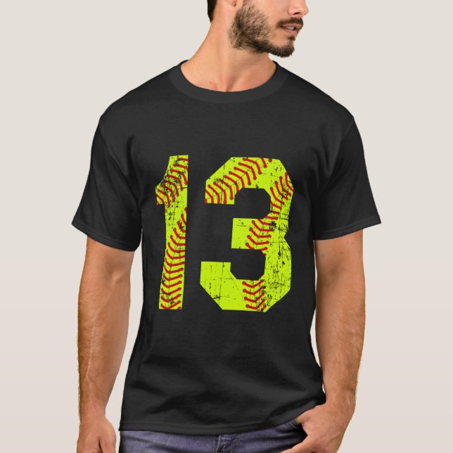 Camiseta Softball 13 Jersey Number (Frente)