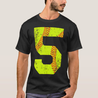 Camiseta Softball 5 Jersey Number