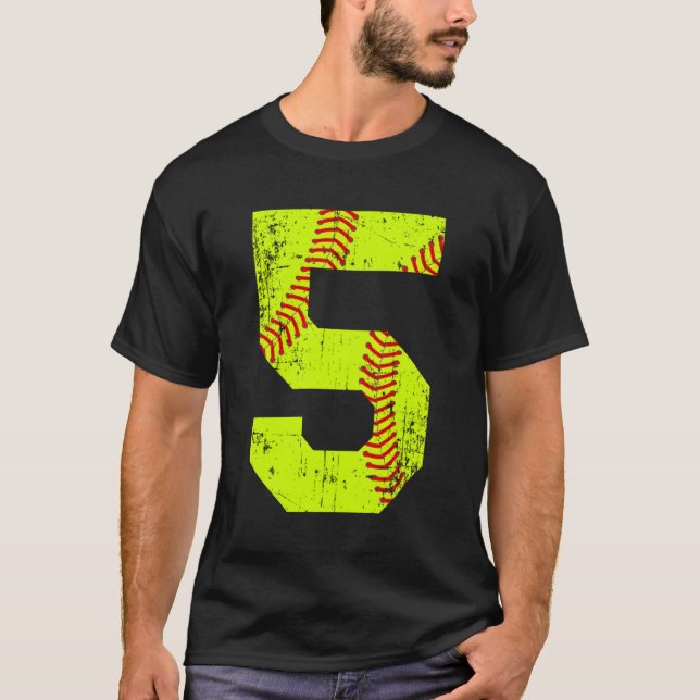 Camiseta Softball 5 Jersey Number (Frente)