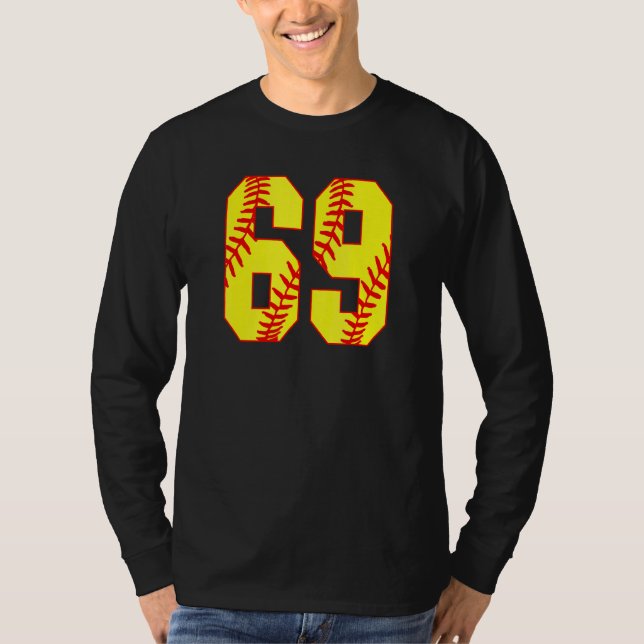 Camiseta Softball 69 Fast Pitch Love Softball Mãe Favorita (Frente)