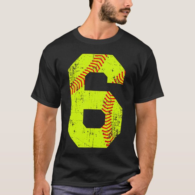 Camiseta Softball 6 Jersey Number (Frente)