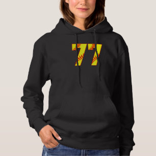 Camiseta Softball 77 Fast Pitch Love Softball Mãe Favorita