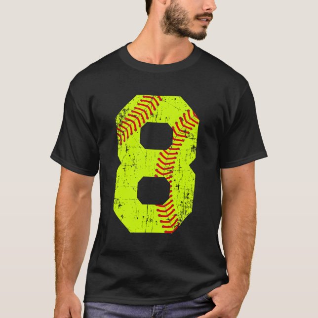 Camiseta Softball 8 Jersey Number (Frente)