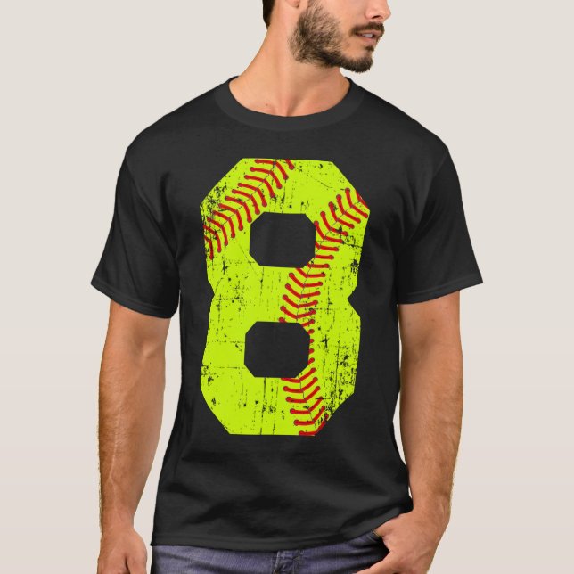 Camiseta Softball 8 Jersey Number (Frente)