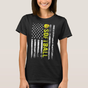 Camiseta Softball American Flag Softball Team