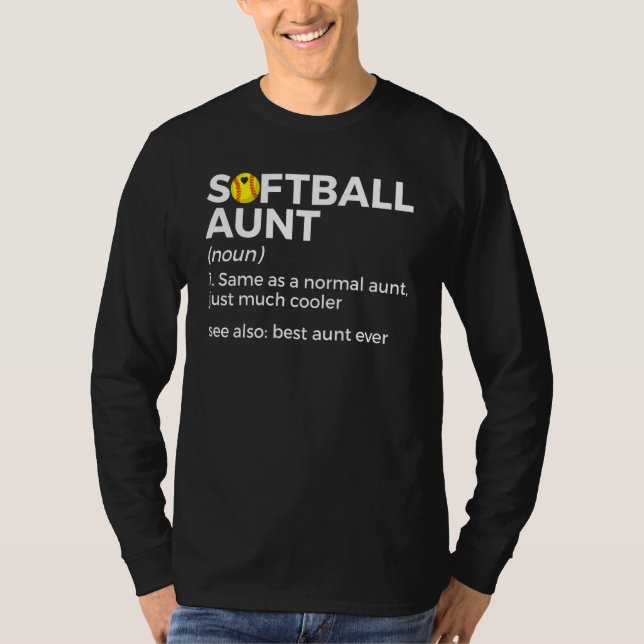 Camiseta Softball Aunt Definition Best Aunt Ever (Frente)