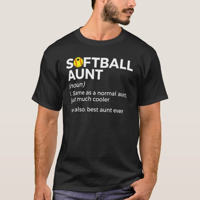 Camiseta Softball Aunt Definition Best Aunt Ever (Frente)