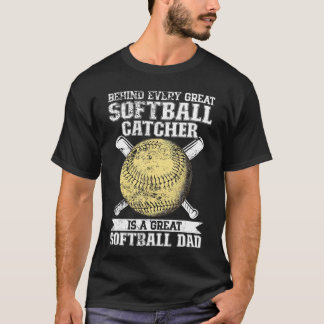 Camiseta Softball Catcher Dad Pitcher Fastpitch Coach Fathe