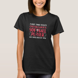 Camiseta Softball Cheer Graphic Women Girls Cheerleader 6