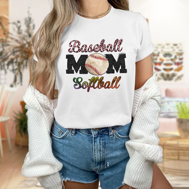 Camiseta Softball da Mãe de Baseball, T-Shirt da M (Criador carregado)