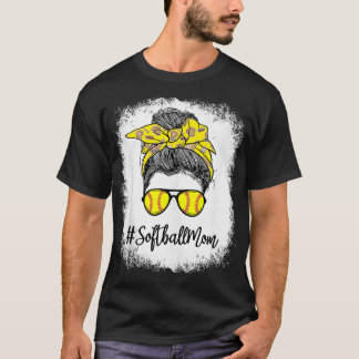 Camiseta Softball da Vida Sangrenta Mãe Leopardo Cabelo de 