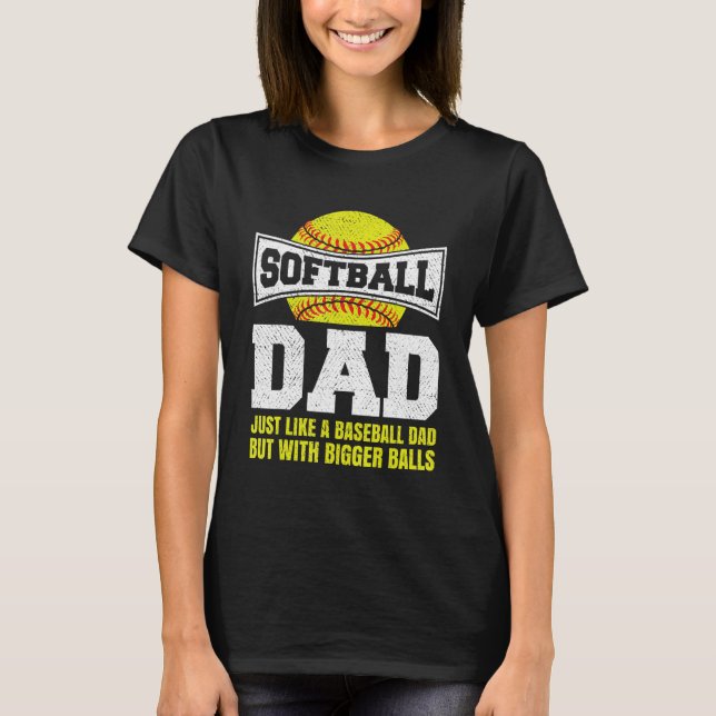 Camiseta Softball Dad   For Father's Day Players Daddy     (Frente)