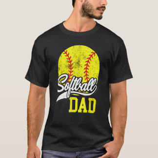 Camiseta Softball Dad like a baseball dad with bigger Balls