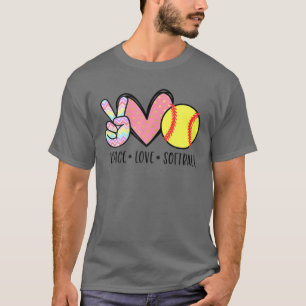Camiseta Softball Design de Paz para Dia de as mães G