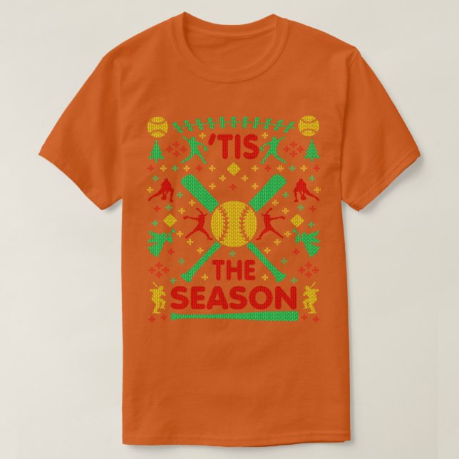 Camiseta Softball Engraçado Este é o suor feio de Natal (Frente do Design)