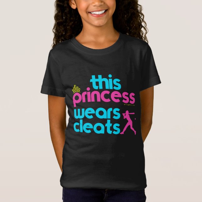 Camiseta Softball: Esta princesa Vestir-se Grampo - Golly (Frente)