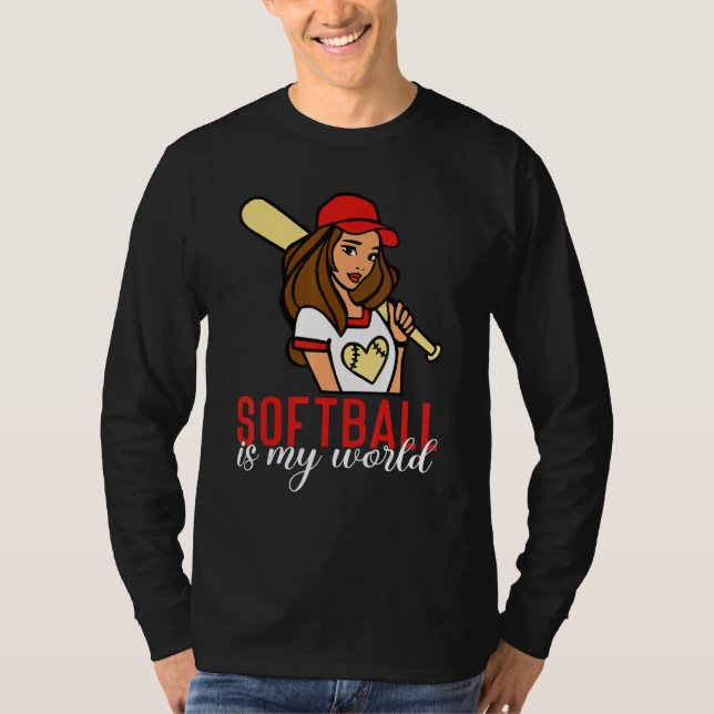 Camiseta Softball is my World Softball (Frente)