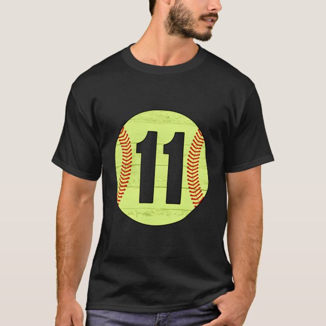 Camiseta Softball Jersey Número 11 (Frente)
