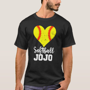 Camiseta Softball Jojo Softball Coração Vovó JoJo