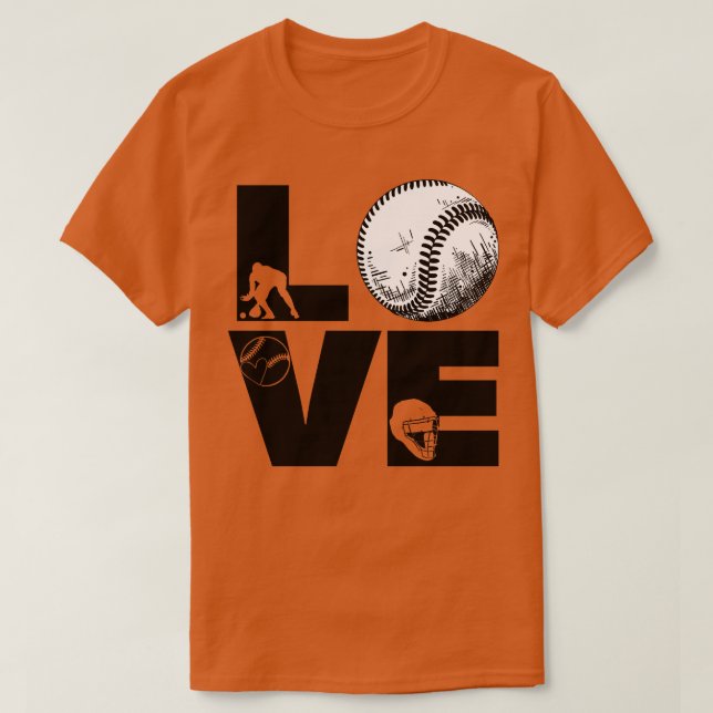 Camiseta Softball LOVE Funny 7 (Frente do Design)