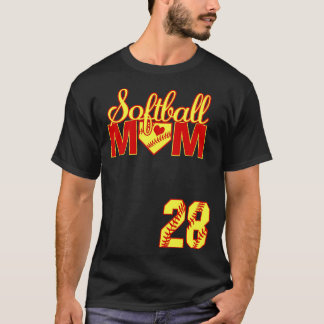 Camiseta Softball Mãe 28 Jogador Favorito Softball Jersey B