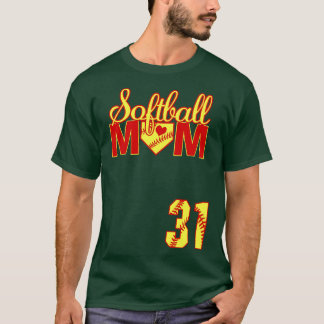 Camiseta Softball Mãe 31 Jogador Favorito Softball Jersey B