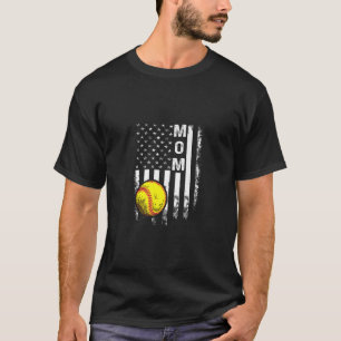 Camiseta Softball Mãe Americana Natais vintages Xmas