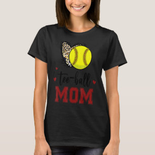 Camiseta Softball Mãe Bola Mãe Coração Dia de as mães M