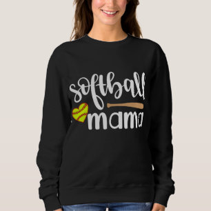 Camiseta Softball Mãe Presente Esportivo Mãe Dia de as mães