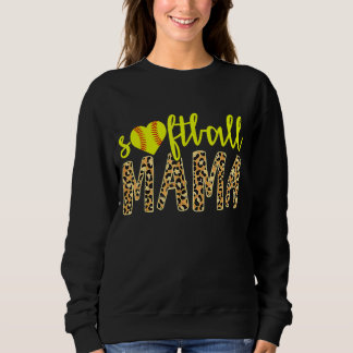 Camiseta Softball Mama Cute Cheetah Dia de as mães 1
