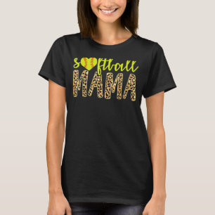 Camiseta Softball Mama Cute Cheetah Esportes 2