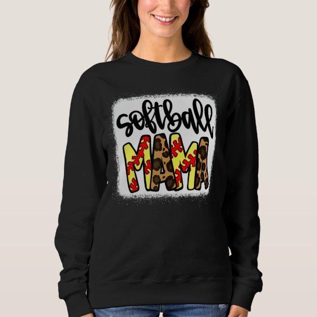 Camiseta Softball Mama Leopardo (Frente)