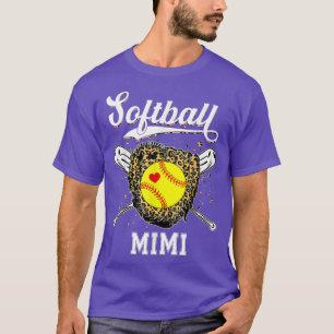 Camiseta Softball Mimi Leopard Game Day Softball Mother s D