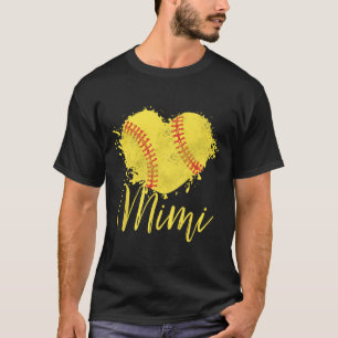 Camiseta Softball Mimi Softball Amor Coração