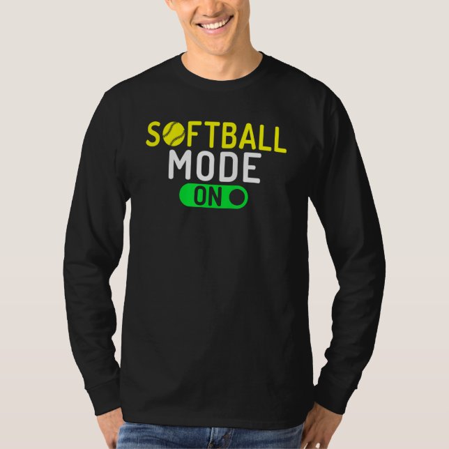 Camiseta Softball Mode On Softball (Frente)