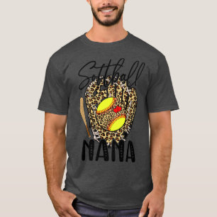 Camiseta Softball Nana Leopardo Jogo Dia do Softball Moth