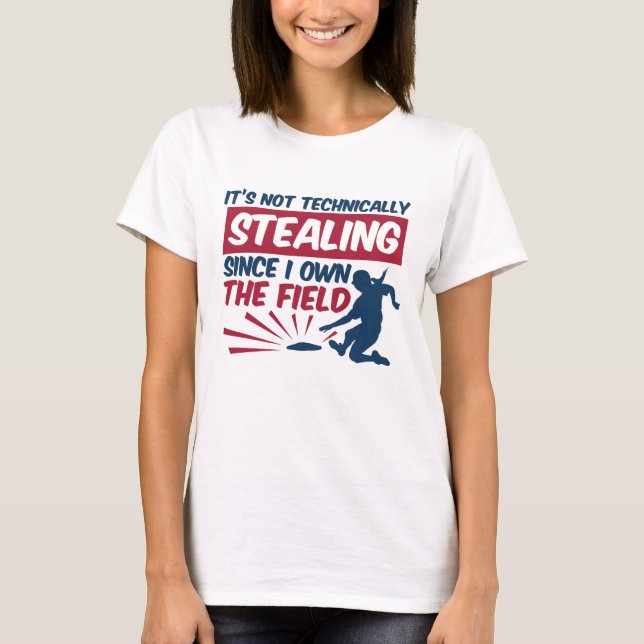 Camiseta Softball não rouba desde que sou dono do campo (Frente)