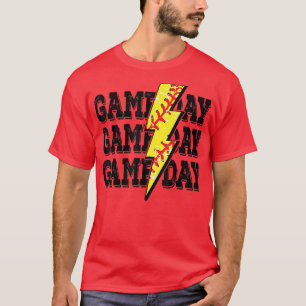 Camiseta Softball no Dia do Jogo, Presente de Vintage do Jo