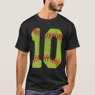 Camiseta Softball Número 10 Dez 10A Jogada De Softball De A