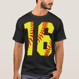 Camiseta Softball Número 16 16 Softball Jersey U