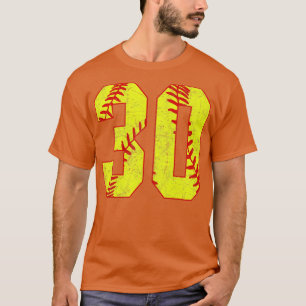 Camiseta Softball Número 30 30 Softball Jersey U