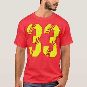 Camiseta Softball Número 33 33 Softball Jersey U
