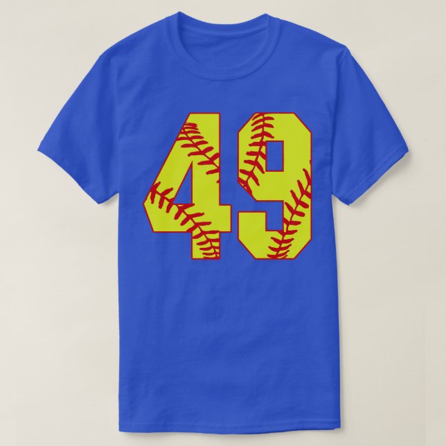 Camiseta Softball Número 49 49 Softball Jersey U (Frente do Design)
