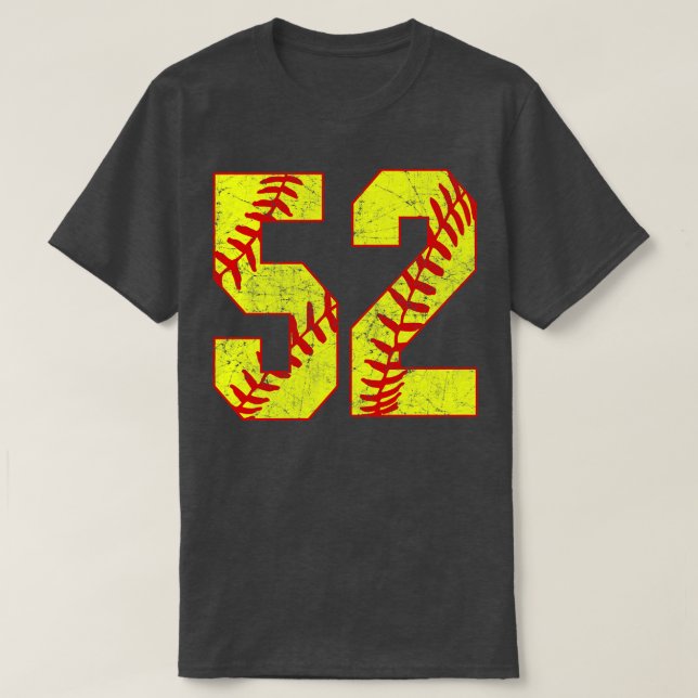 Camiseta Softball Número 52 52 Softball Jersey U (Frente do Design)