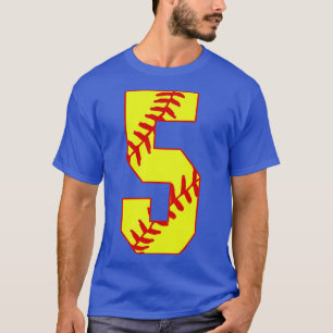 Camiseta Softball Número 5 5 Softball Jersey Uni