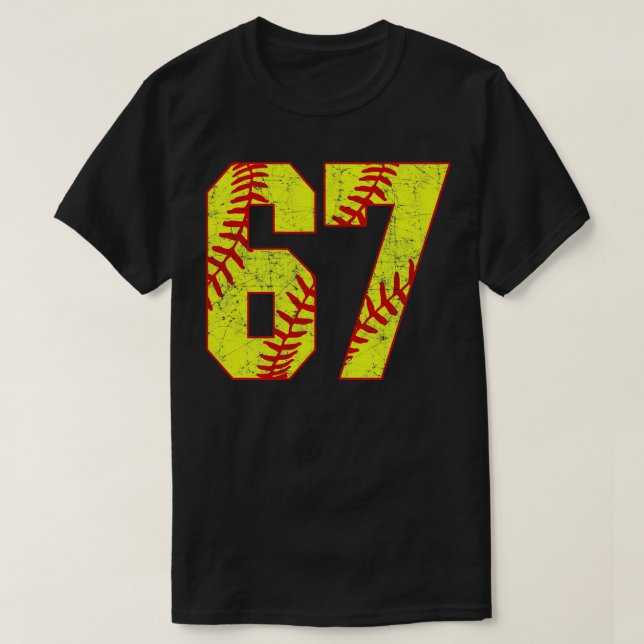 Camiseta Softball Número 67 67 Softball Jersey U (Frente do Design)