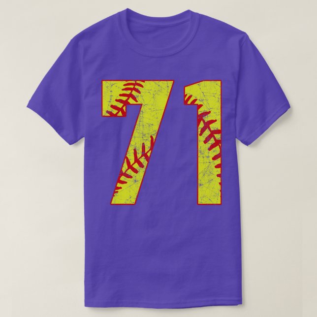Camiseta Softball Número 71 71 Softball Jersey U (Frente do Design)